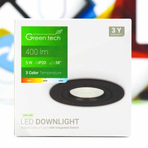 Ugradbena LED sijalica downlight Green Tech DWX-5BK 5W85mm