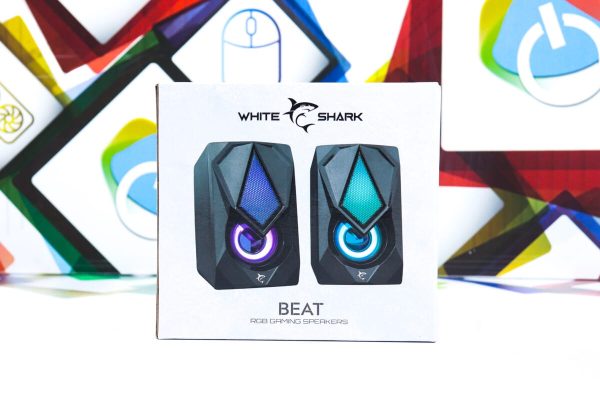 Zvučnici White Shark Beat RGB 2x 3W 2.0