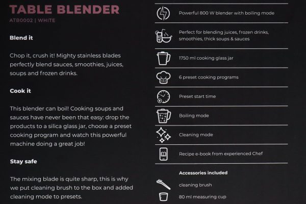 Blender Aeno TB2 ATB0002 sjeckalica kuhalo - Slika 9