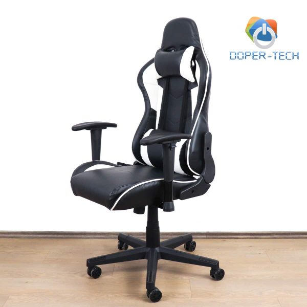 Gaming stolica S150 crno-bijela - Slika 3