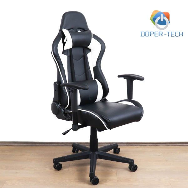 Gaming stolica S150 crno-bijela - Slika 2