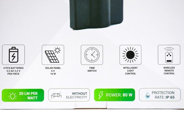 LED solarna ulična rasvjeta GreenTech SLX-80W-CW 80W - Slika 14