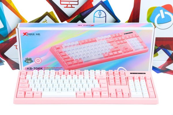 Gaming tipkovnica Xtrike Me KB-706K roza LED