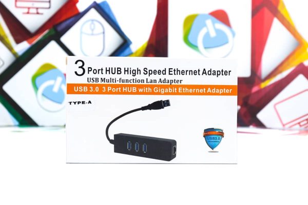 HUB 3port D5810 USB 3.0 type-A Gigabit Ethernet Adapter