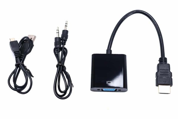 Adapter prelaz kabal HDMI m na VGA f + audio - Slika 2