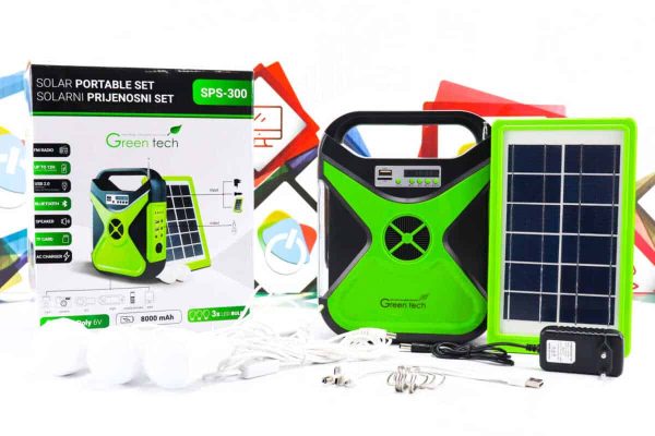 Solarni prijenosni LED set GreenTech SPS-300