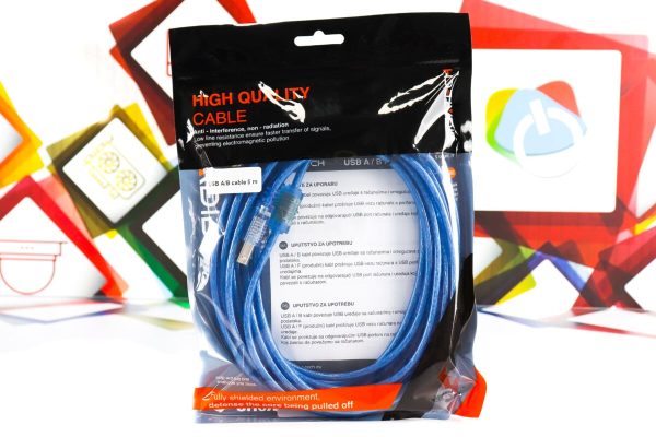 Kabel za printer USB-A na USB-B Gigatech 5m