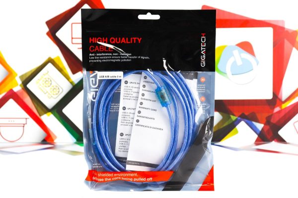 Kabel za printer USB-A na USB-B Gigatech 5m - Slika 5