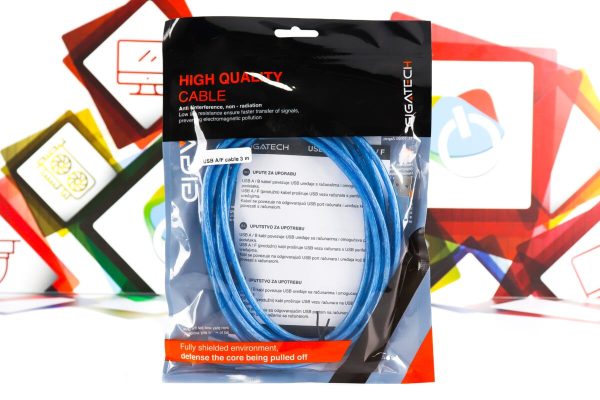 Kabel USB-A na USB-F Gigatech 5m - Slika 4