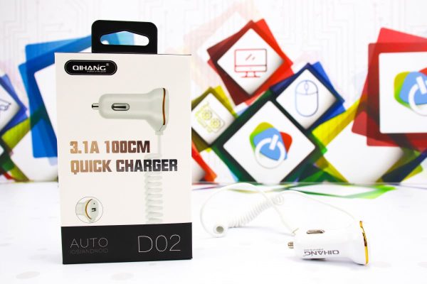 Auto punjač s kablom Lightning QH-D02 quickcharger