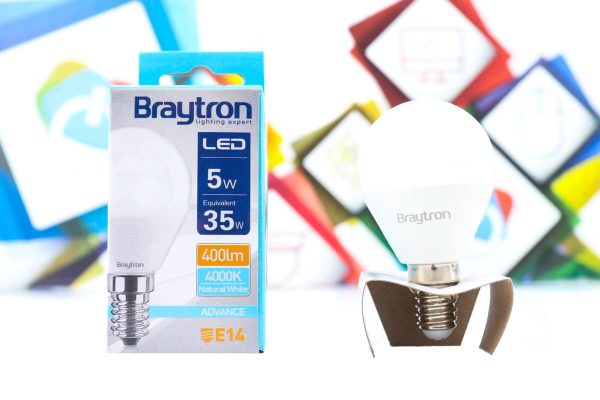 LED sijalica Braytron 5W E14 400lm 6500K loptasta - Slika 2