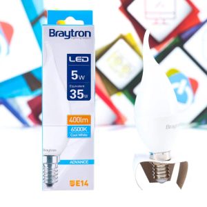 LED sijalica Braytron 5W E14 400lm 6500K plamen