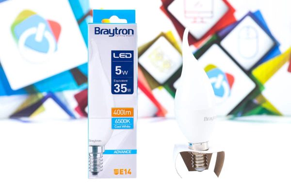 LED sijalica Braytron 5W E14 400lm 6500K plamen