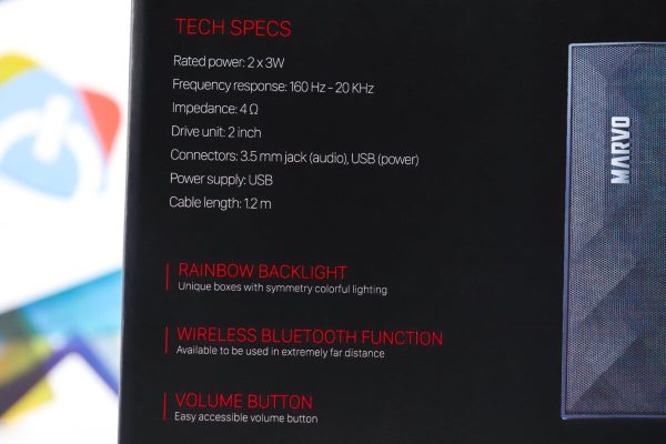 Bluetooth zvučnici Marvo SG-269 2.0 RGB - Slika 10