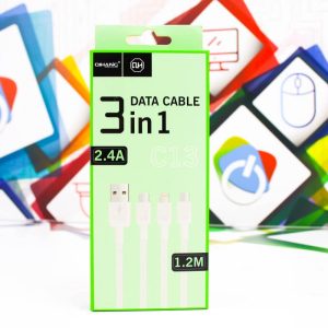 USB kabal 1,2m 3u1 Micro, Type-C, Ligthning