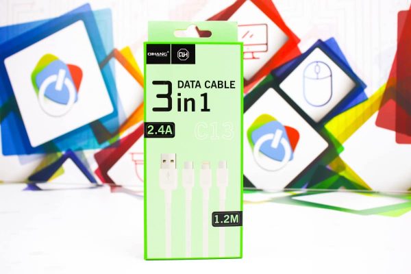 USB kabal 1,2m 3u1 Micro, Type-C, Ligthning