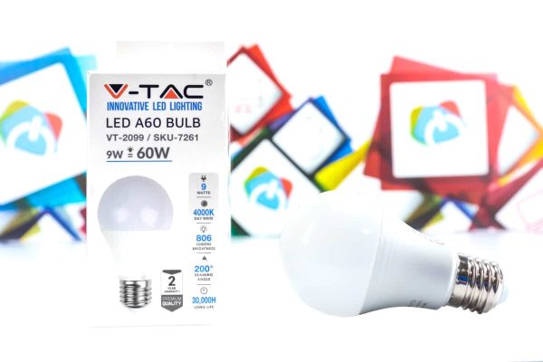 LED sijalica V-Tac 9W E27 806lm 4000K VT-2099