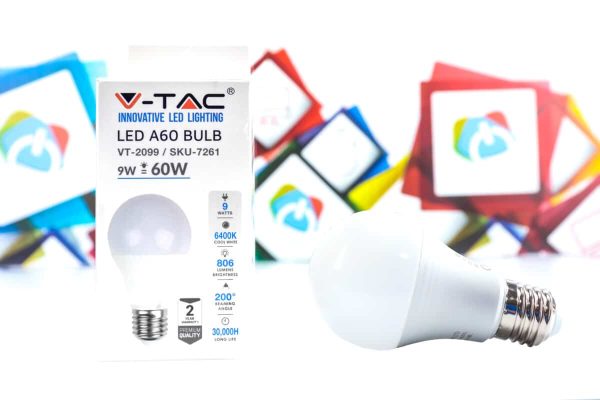 LED sijalica V-Tac 9W E27 806lm 6400K VT-2099