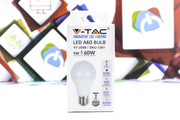 LED sijalica V-Tac 9W E27 806lm 6400K VT-2099 - Slika 2