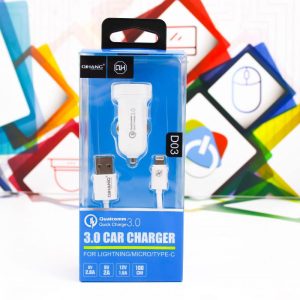 Auto punjač s kablom Lightning QH-D03