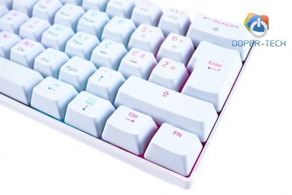Gaming tipkovnica White Shark Shinobi mehanička LED RGB bijela brown switch - Slika 3