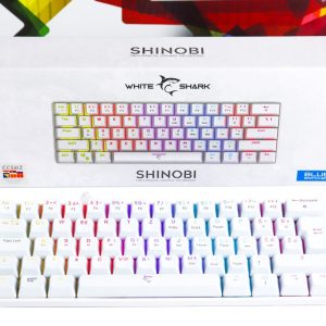 Gaming tipkovnica White Shark Shinobi mehanička LED RGB bijela