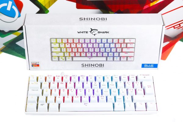 Gaming tipkovnica White Shark Shinobi mehanička LED RGB bijela
