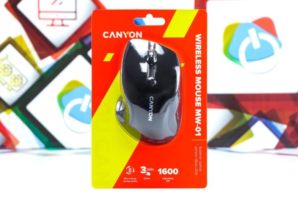Miš bežični Canyon MW-01 CNS-CMSW01B 1600dpi