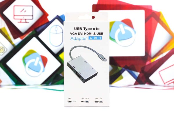 Adapter prelaz kabal Type-C na HDMI VGA DVI USB