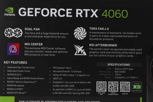 Grafička kartica RTX 4060 8GB GDDR6 MSI Ventus 2X Black OC - Slika 11