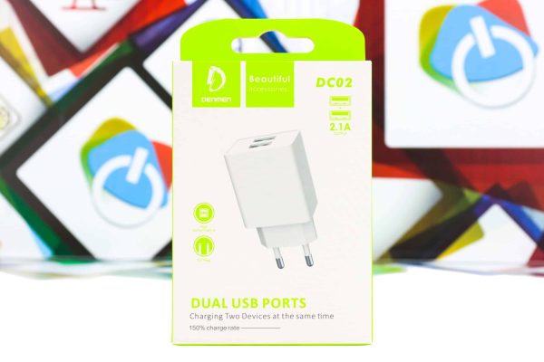 Kućni punjač Denmen DC02 5V 2.1A 2x USB-A