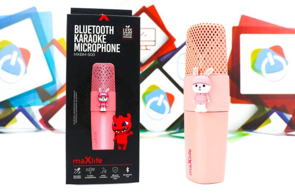 Karaoke bežični mikrofonom sa zvučnikom maXlife MXBM-500 rozi