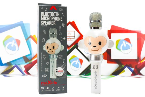 Karaoke bežični mikrofonom sa zvučnikom maXlife MX-100 bijeli