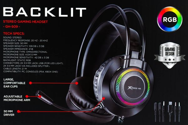 Gaming slušalice Xtrike Me GH-509 RGB - Slika 2
