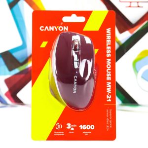 Miš bežični Canyon MW-21 Burgundy Red