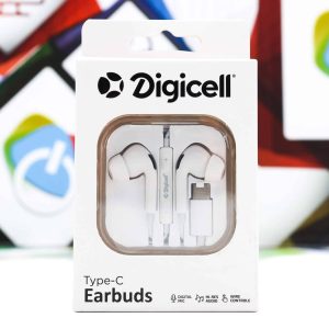 Slušalice Digicell type-C in-ear stereo earphones bijele