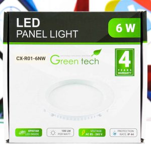 LED panel Green Tech 6W 4200K ugradbeni okrugli