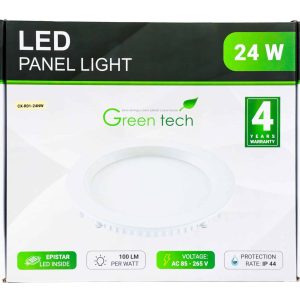 LED panel Green Tech 24W 4200K ugradbeni okrugli
