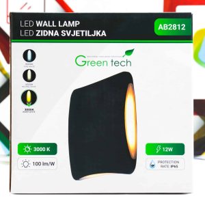 LED zidna lampa Green Tech Florida AB2812 12W 3000K IP65