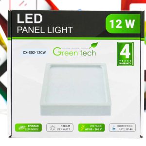 LED panel Green Tech 12W 6500K nadgradbeni kvadratni