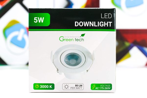 Ugradbena LED sijalica Green Tech downlight 1x5W 3000K bijela