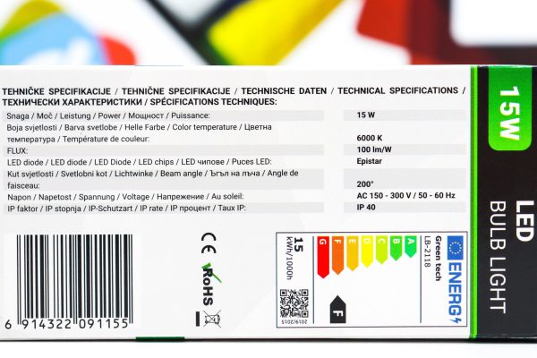 LED sijalica Green Tech LB-2118 15W E27 6000K - Slika 2