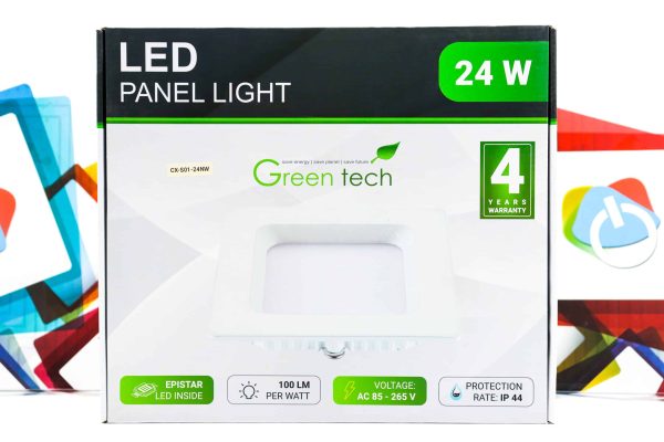 LED panel Green Tech 24W 4200K ugradbeni kvadratni