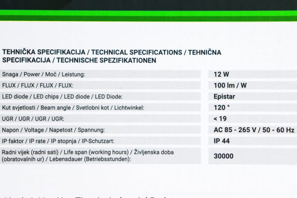 LED panel Green Tech 12W 6500K ugradbeni kvadratni - Slika 2