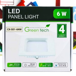 LED panel Green Tech 6W 4200K ugradbeni kvadratni