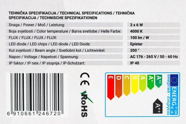 LED sijalica Green Tech BLX-6141 set 3x 6W E27 4000K - Slika 2