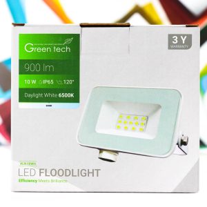 LED Reflektor Green Tech 10W ALX-10WH 900lm IP65 6500K bijeli