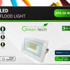 LED Reflektor Green Tech 20W APX-20-WH 90lm IP65 6000K bijeli