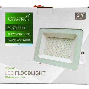 LED Reflektor Green Tech 100W ALX-100WH 8500lm IP65 6500K bijeli