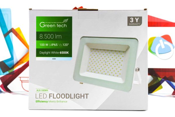 LED Reflektor Green Tech 100W ALX-100WH 8500lm IP65 6500K bijeli
